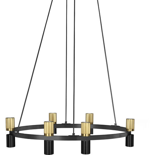 Cerelia 12 Light 36 inch Matte Black/Aged Brass Chandelier Ceiling Light in Matte Black and Aged Brass