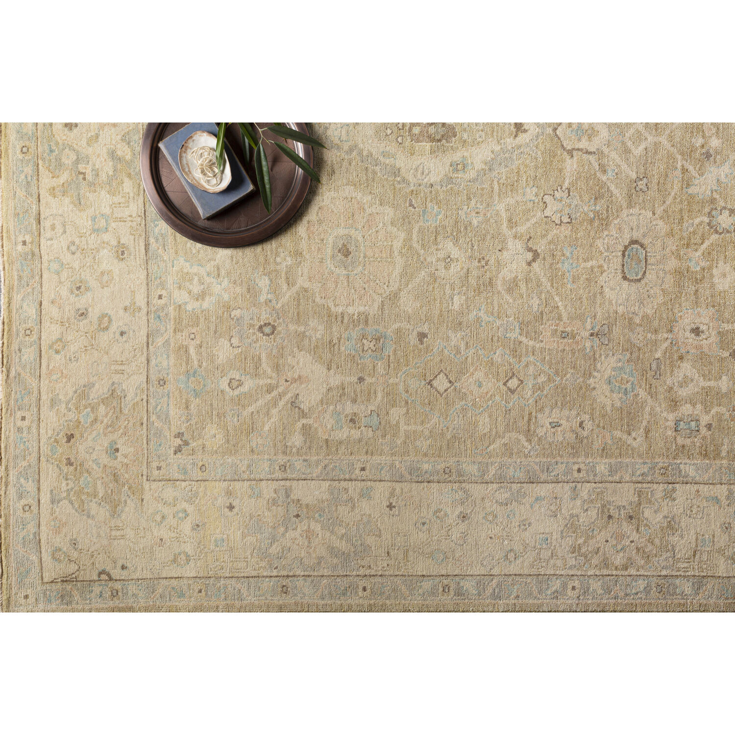 Normandy 120 X 96 inch Light Olive Rug in 8 x 10, Rectangle
