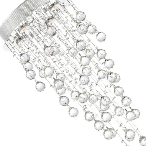 Rain Drop 4 Light 14 inch Chrome Flush Mount Ceiling Light