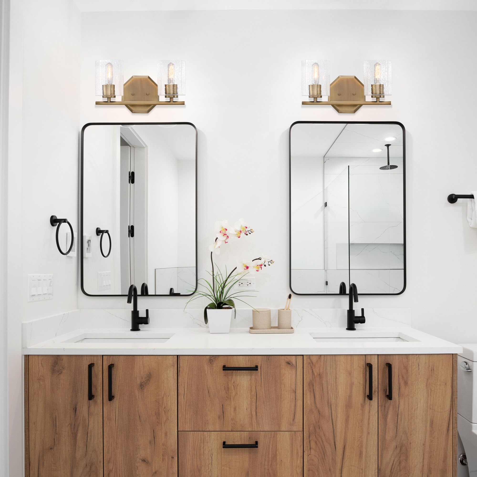 Haven 2 Light 16 inch Old Satin Brass Vanity Light Wall Light