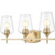 Joliet Vanity Wall Light in Burnished Brass