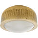 Tapio 1 Light 10 inch Vintage Brass Flush Mount Ceiling Light