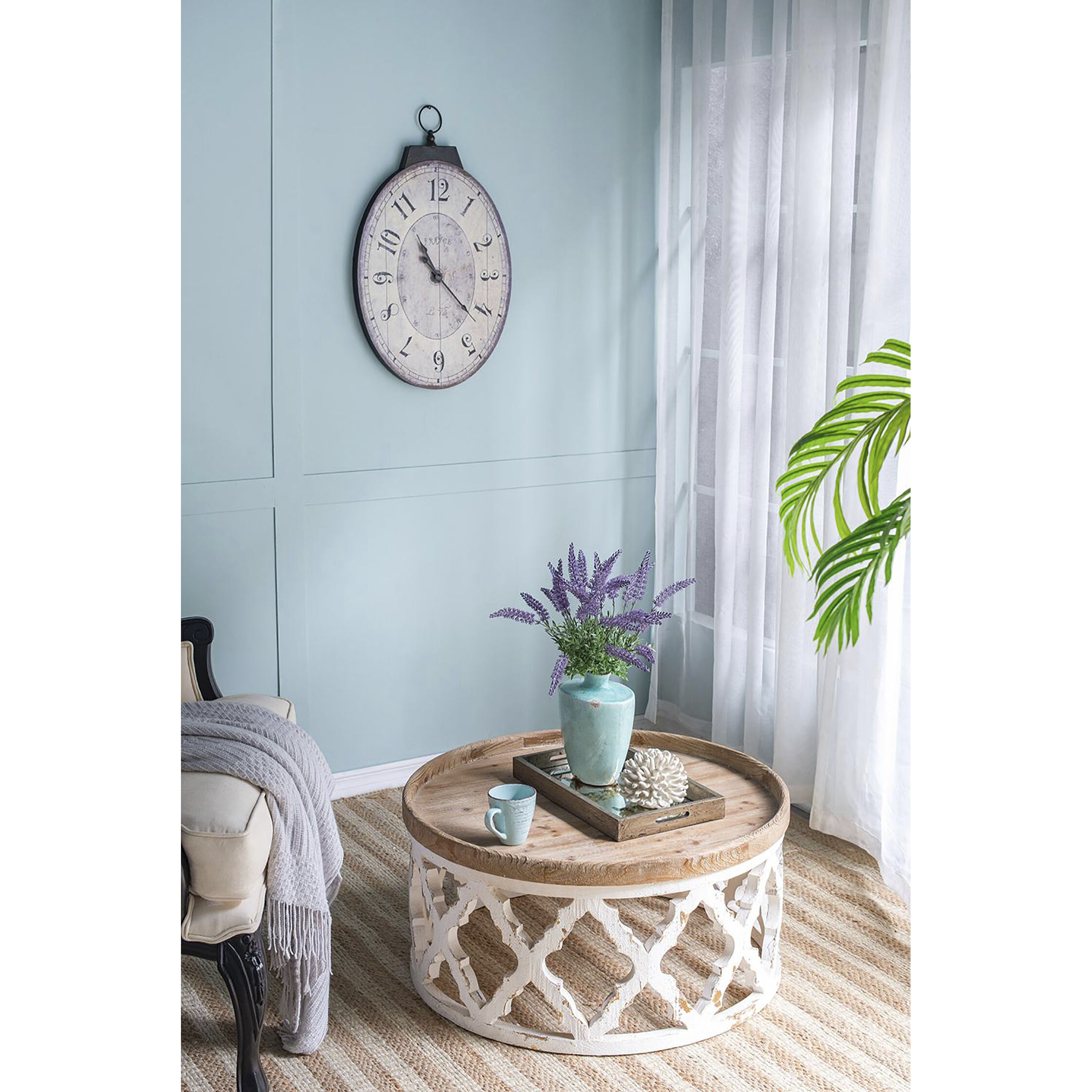 Thaddeus 29 X 17.7 inch Wall Clock