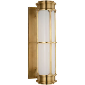 Chapman & Myers Gracie LED 4.75 inch Antique-Burnished Brass Linear Sconce Wall Light