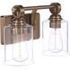 Romero 2 Light 14 inch Satin Brass Vanity Light Wall Light