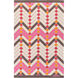 Savannah 36 X 24 inch Pink and Red Area Rug, Cotton