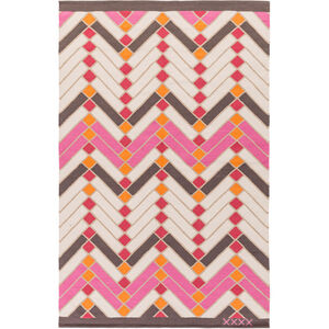 Savannah 36 X 24 inch Pink and Red Area Rug, Cotton
