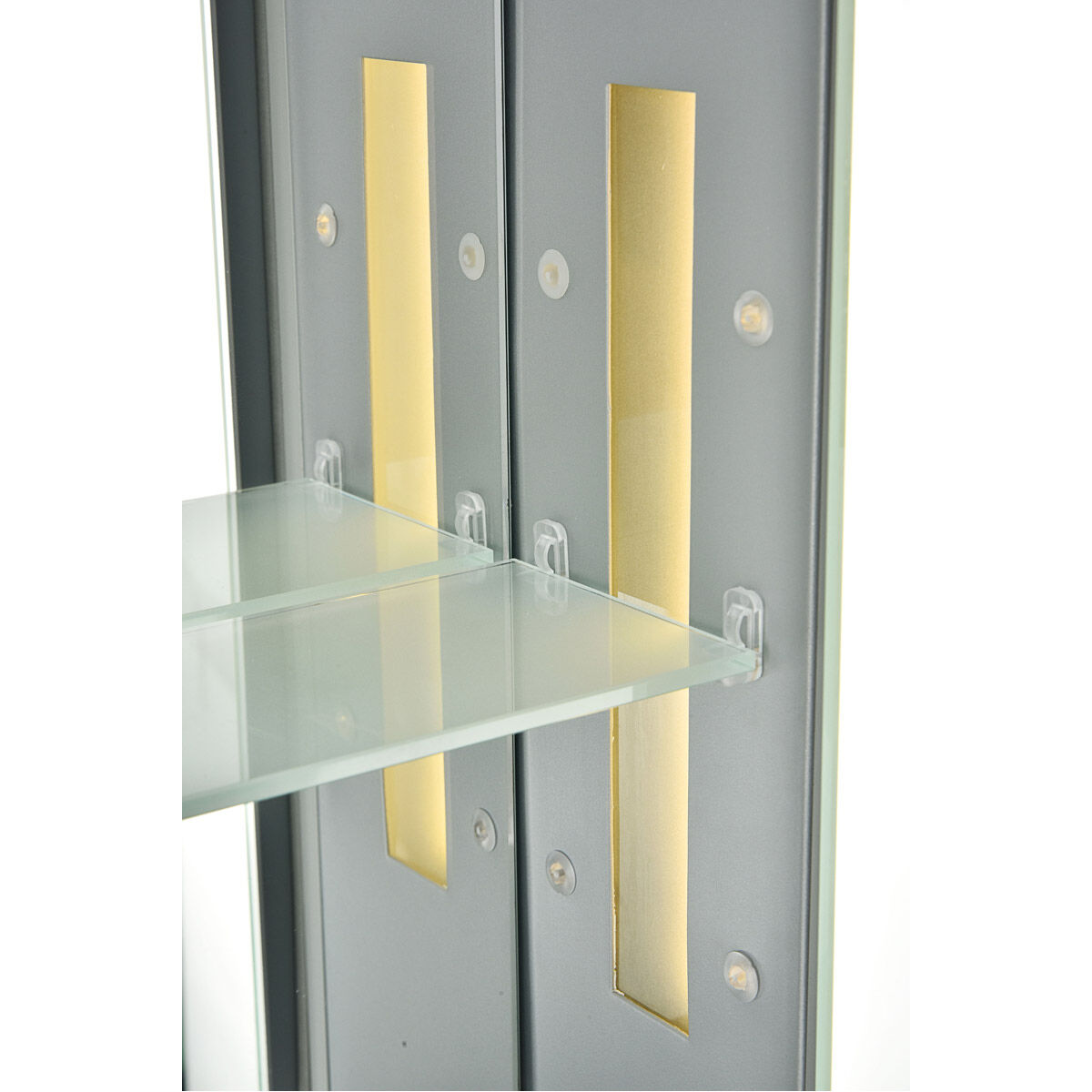 Elixir Silver Lighted Mirror Cabinet