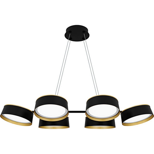Byrnes LED 40 inch Matte Black Linear Chandelier Ceiling Light, Medium
