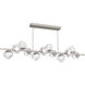 Luna LED 72 inch Beige Silver Chandelier Ceiling Light in 3000K LED, Zircon Inner - Clear Outer, Twisted Branch
