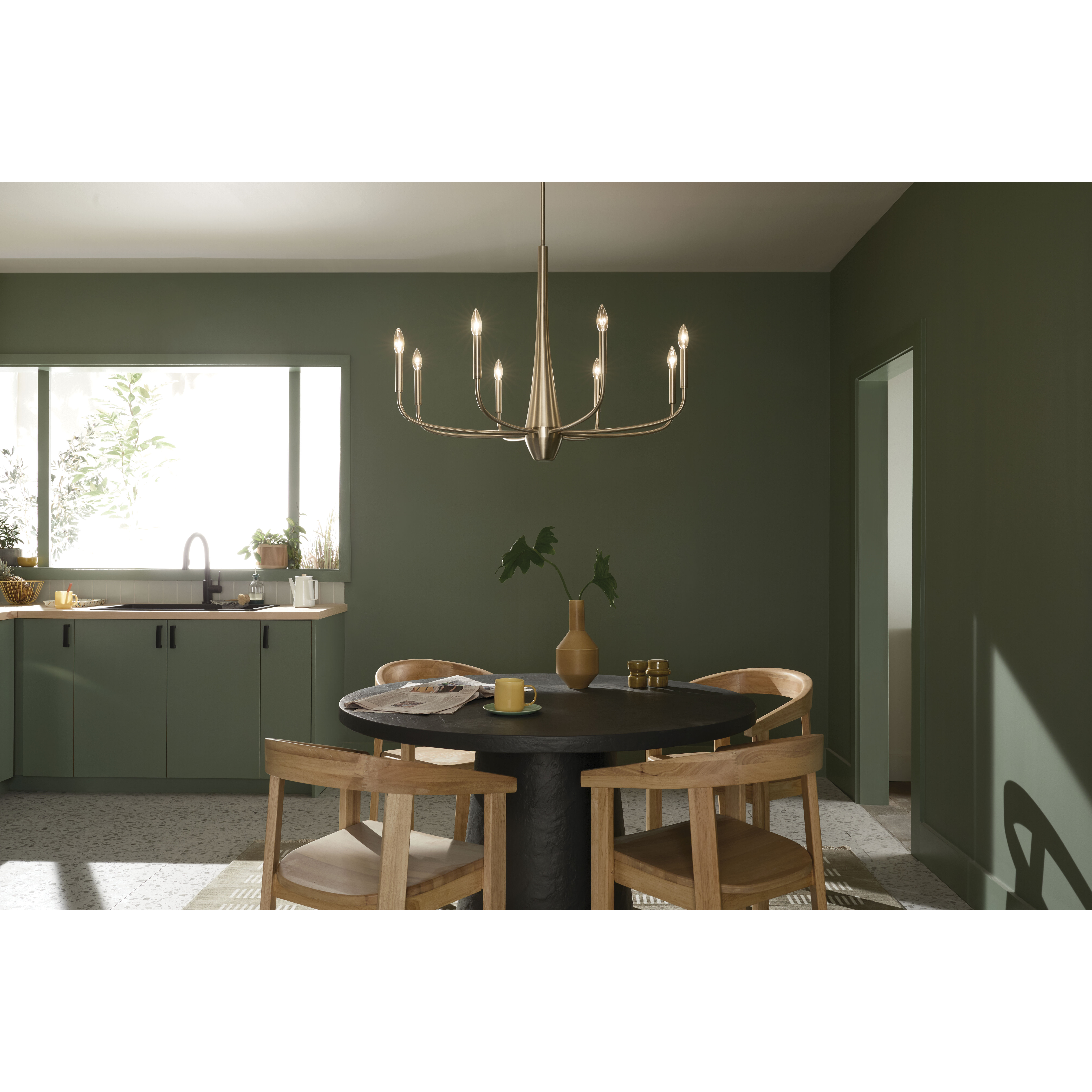 Deela LED 36 inch Champagne Bronze Chandelier Ceiling Light