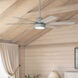 Hollister 60 inch Matte Silver with Light Gray Oak Blades Ceiling Fan
