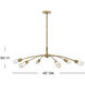 Atera LED 45 inch Heritage Brass Chandelier Ceiling Light, Single Tier