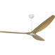 Haiku 84 inch White with Caramel Wood Grain Blades Outdoor Ceiling Fan