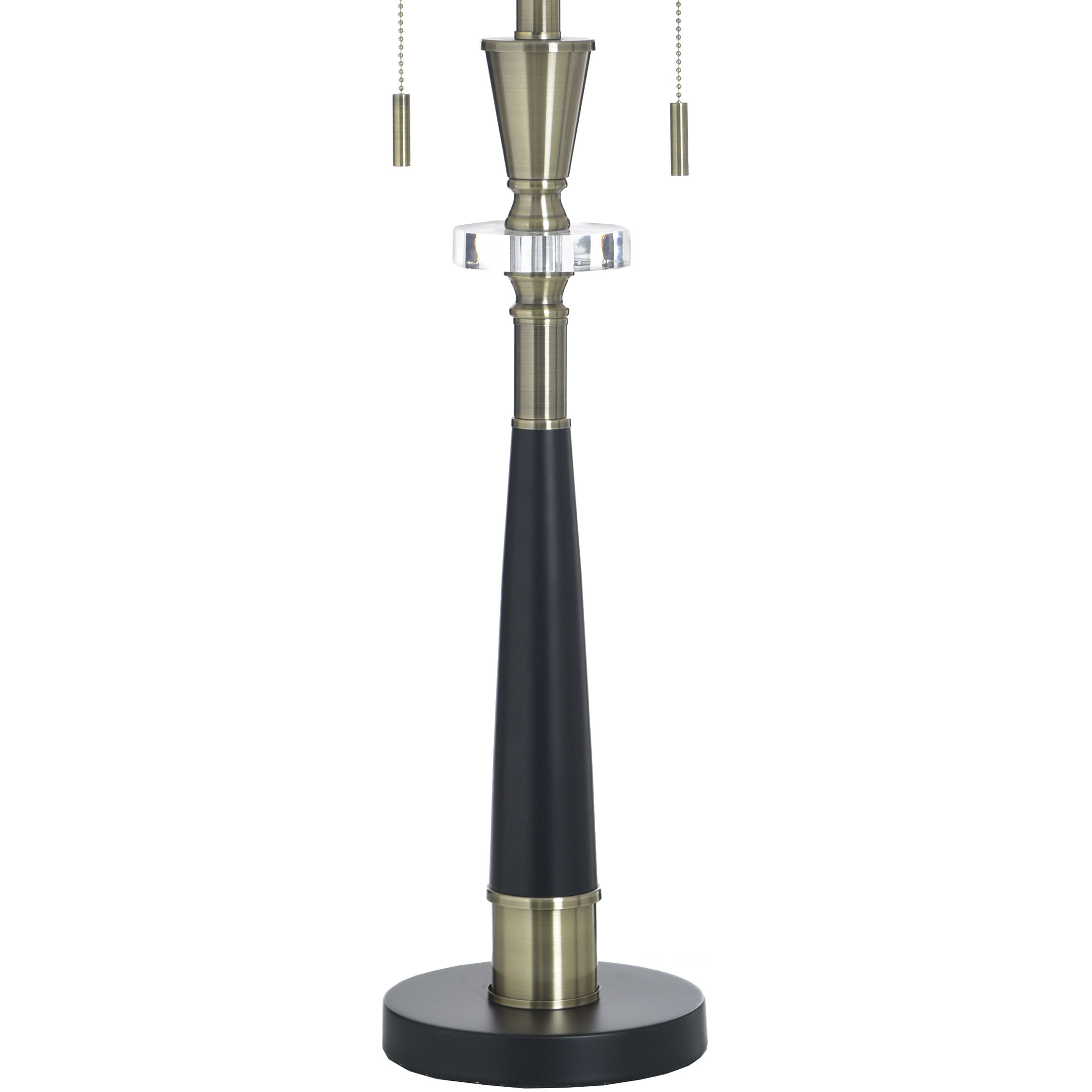 Larson 35.5 inch 60 watt Larson Gold and Black and White Table Lamp Portable Light
