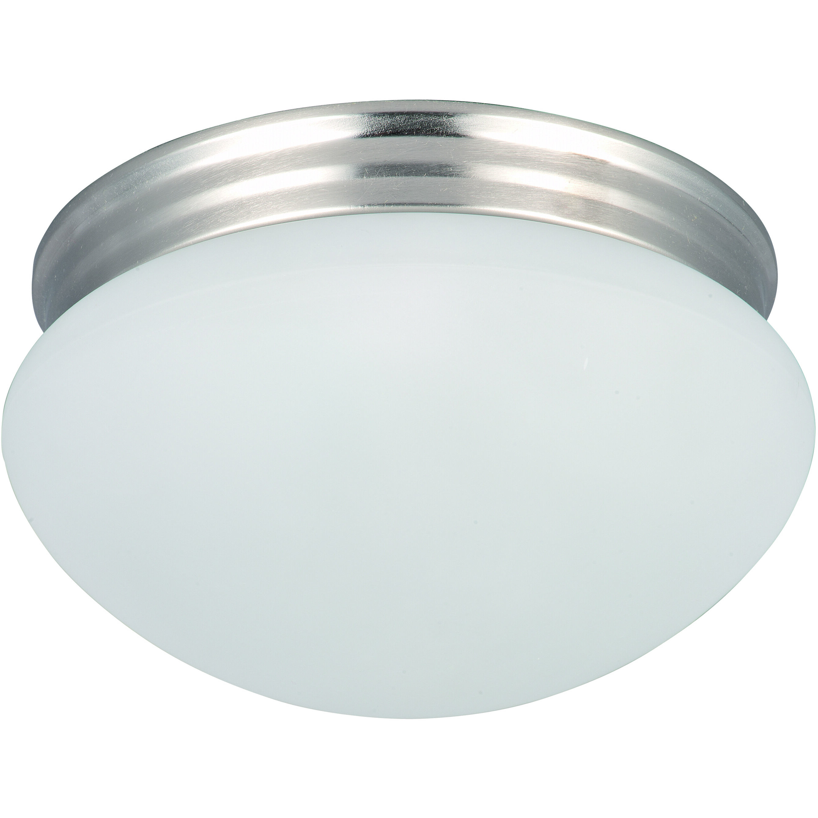Essentials - 588x 2 Light 9 inch Satin Nickel Flush Mount Ceiling Light in Frosted