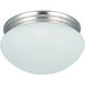 Essentials - 588x 2 Light 9 inch Satin Nickel Flush Mount Ceiling Light in Frosted