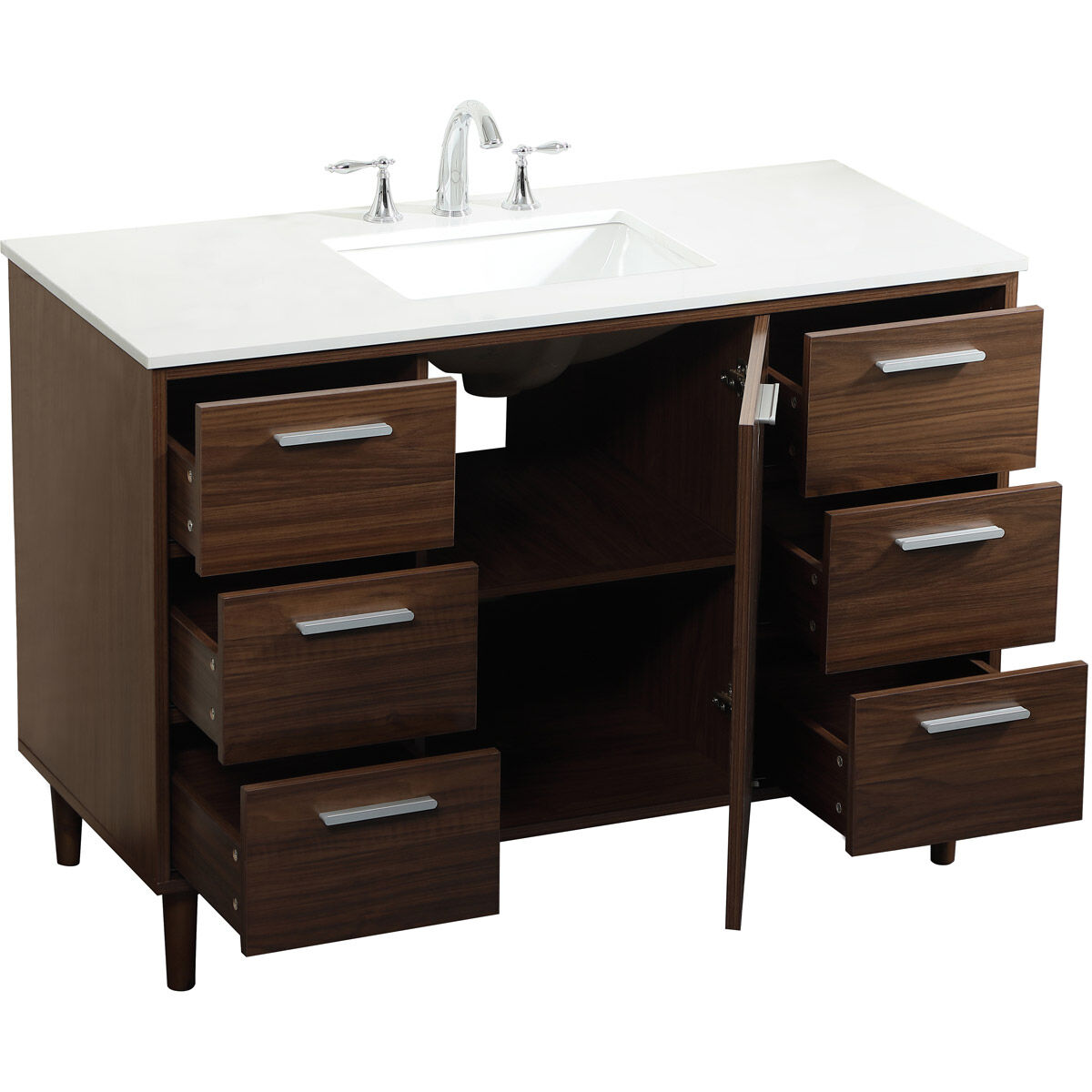 Baldwin 48 X 22 X 34 inch Walnut Vanity Sink Set