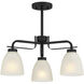 Kaitlen 3 Light 20 inch Coal Semi Flush / Chandelier Ceiling Light