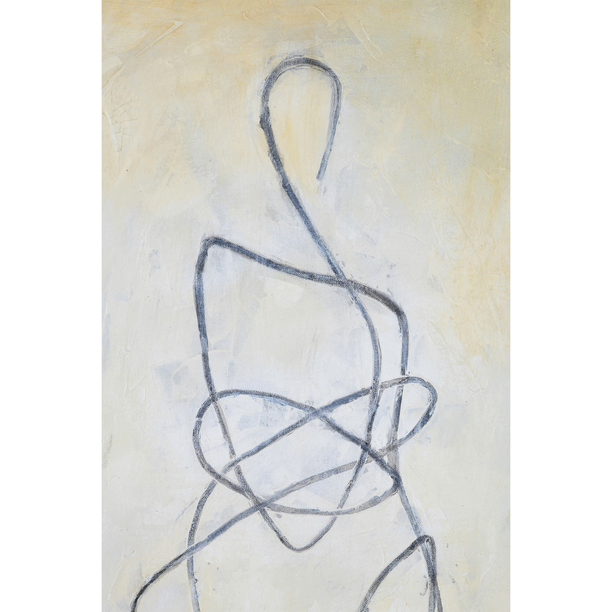 Self Multicolor and Black with Off-White Canvas Art, Set of 2