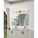 Amelia LED 34.25 inch Champagne Gold and Polished Nickel Vanity Light Wall Light