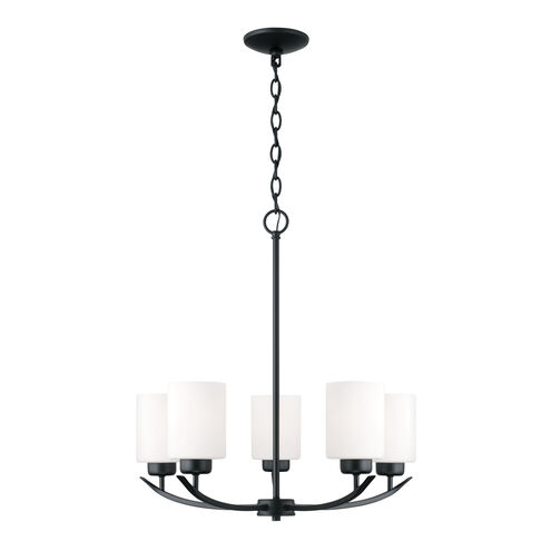 Dixon 5 Light 23 inch Matte Black Chandelier Ceiling Light