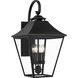 Sean Lavin Galena 4 Light 25.38 inch Textured Black Outdoor Wall Lantern