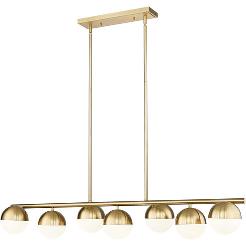 Realm Sphere Linear Chandelier Ceiling Light in Modern Gold