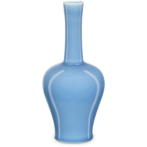Sky Blue 10.25 X 4.5 inch Straight Neck Vase