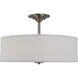 Inspire 3 Light 18 inch Brushed Nickel Semi-Flush Mount Ceiling Light