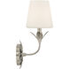 Broche 1 Light 8 inch Antique Silver Bath Vanity Light Wall Light