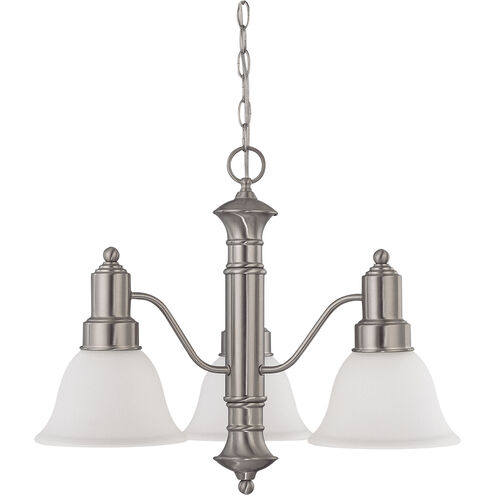 Gotham 3 Light 23 inch Brushed Nickel Chandelier Ceiling Light