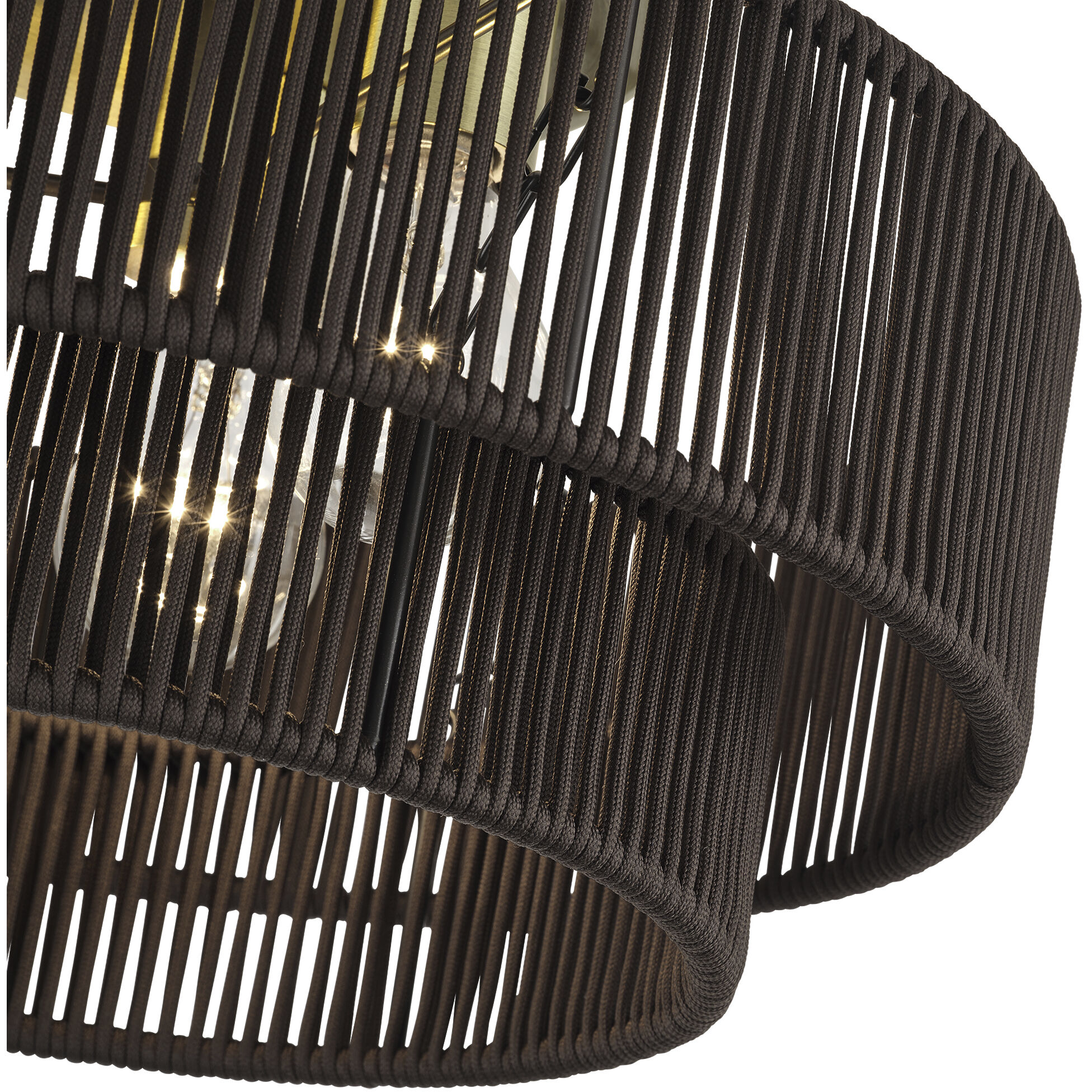 Acordia 3 Light 15 inch Antique Brass Semi Flush Mount Ceiling Light, Large