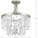 Glimmer 3 Light 16 inch Silver Ridge Semi-Flush Mount Convertible Ceiling Light, Design Series