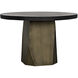 Eiger 47 X 47 inch Matte Black with Aged Brass Dining Table