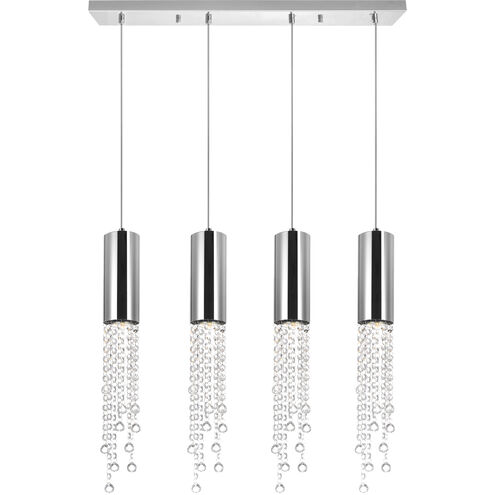 Extended 4 Light 30 inch Chrome Island/Pool Table Light Ceiling Light