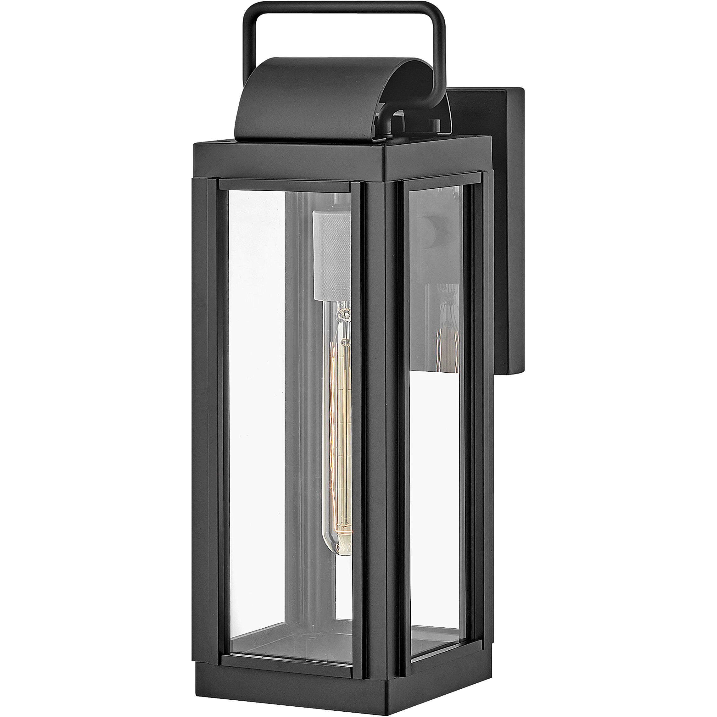 Heritage Sag Harbor LED 16 inch Black with Burnished Bronze Outdoor Wall Mount Lantern, Small
