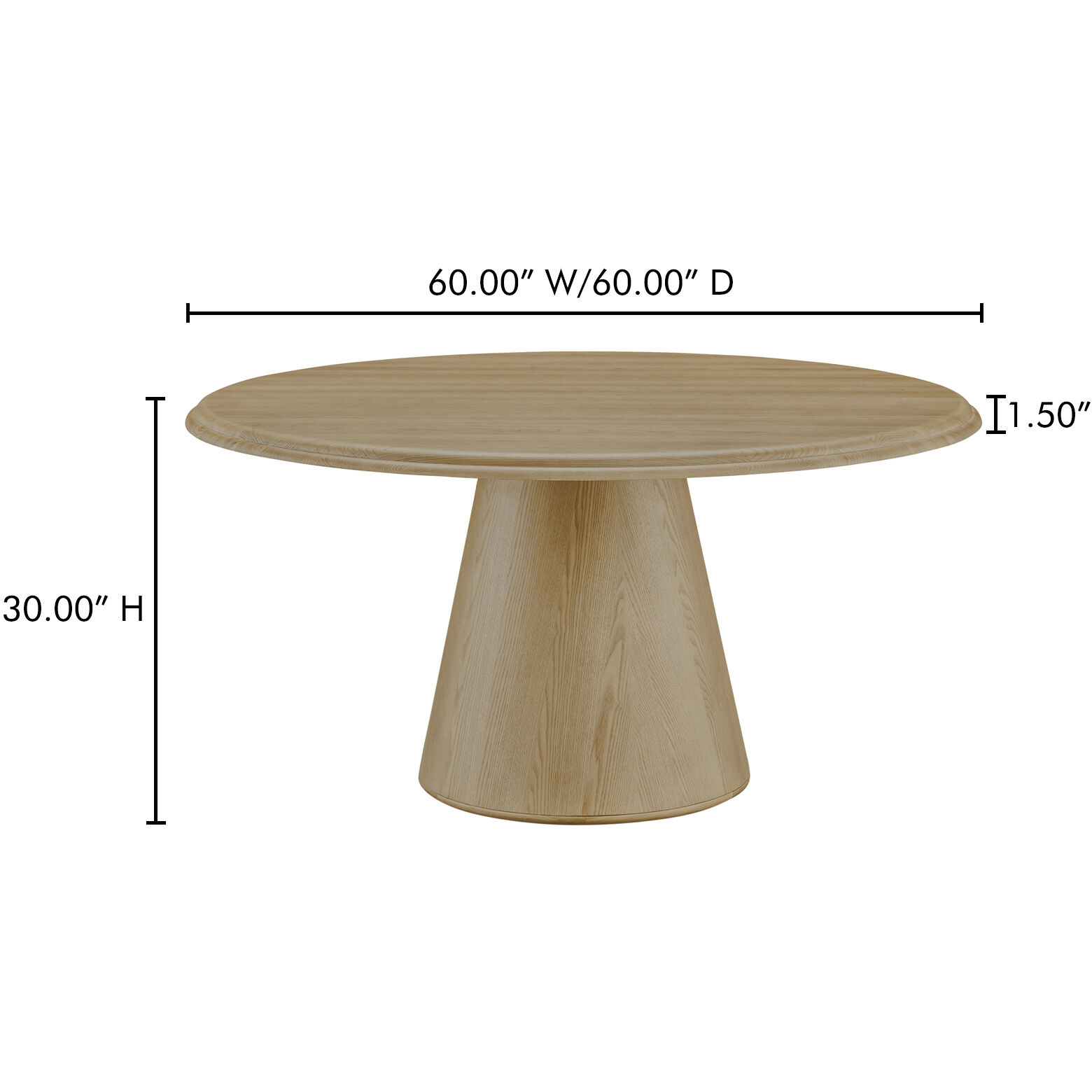 Tutto 60 X 60 inch Natural Dining Table