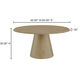 Tutto 60 X 60 inch Natural Dining Table