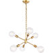 Nolan 6 Light 16 inch Brass Pendant Ceiling Light