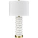 Beckwith 27 inch 150 watt White Table Lamp Portable Light