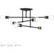 Delacroix 6 Light 28 inch Bronze with Antique Brass Accents Semi-Flush Ceiling Light