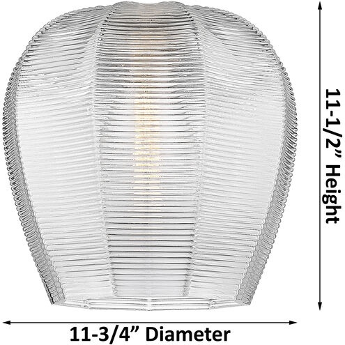 Ballston Norfolk LED 11.75 inch Antique Copper Mini Pendant Ceiling Light in Matte White Glass