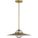 Newburie 1 Light 17 inch Legacy Brass and Dark Matte Black Pendant Ceiling Light