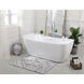 Harrieta Glossy White and Chrome Bathtub