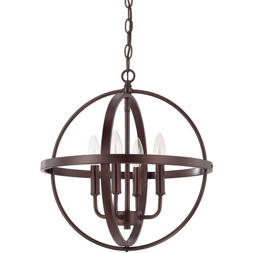 Elijah 4 Light 17 inch Bronze Pendant Ceiling Light