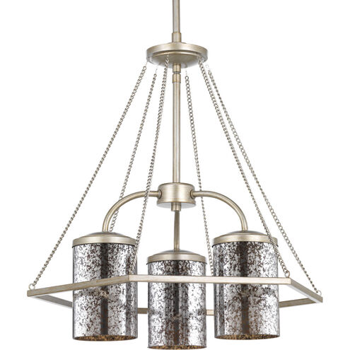 Indi 3 Light 18 inch Silver Ridge Chandelier Ceiling Light