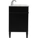 Park Avenue 60 X 21.5 X 35 inch Black Vanity Sink Set