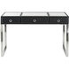 Anita 48 X 16 inch Black and Silver Console Tables and Stool