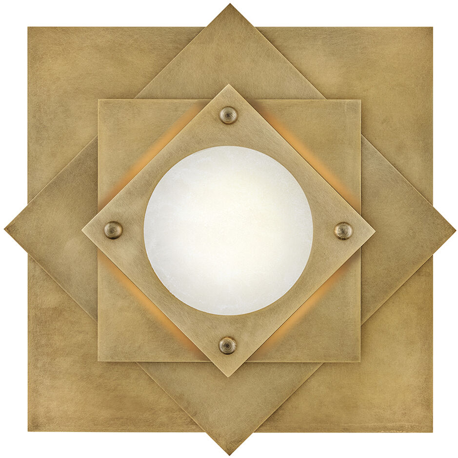 Claude LED 19.75 inch Heritage Brass Flush Mount Ceiling Light